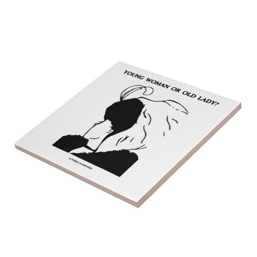 若い女性か老婦人か？（錯視） タイル (側面)