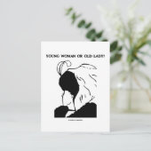 若い女性か老婦人？（錯覚） ポストカード (スタンド正面)