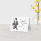 若い女性がヒロインの挨拶状であるべきである時 カード (黄色い花)