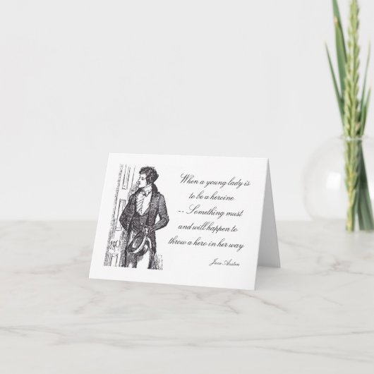 若い女性がヒロインの挨拶状であるべきである時 カード (正面)