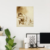 若い女性が眠るc.1654 ポスター (ホームオフィス)