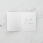 若い女性とデイジー悔やみや弔慰ありがとう カード (内部)