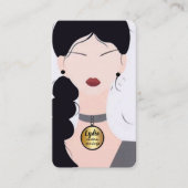 若い女性のイヤーカード 名刺 (正面)