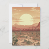 若い女性のカーボーイ馬の誕生日パーティー 招待状 (裏面)