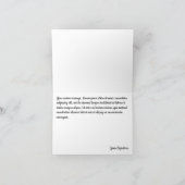 若い女性のクリスマス漫画 カード (内部)