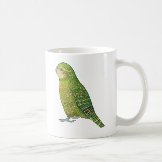 若い女性のフクロウオウム コーヒーマグカップ (右)