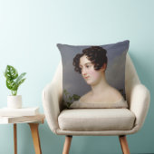 若い女性のポートレート、1827年(キャンバスの油) クッション (椅子)