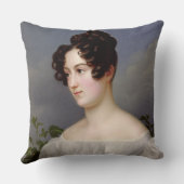 若い女性のポートレート、1827年(キャンバスの油) クッション (裏面)