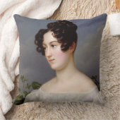 若い女性のポートレート、1827年(キャンバスの油) クッション (ブランケット)