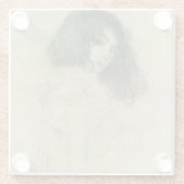 若い女性のポートレート、1896-97年 ガラスコースター (裏面)