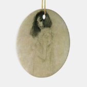 若い女性のポートレート、1896-97年 セラミックオーナメント (右)