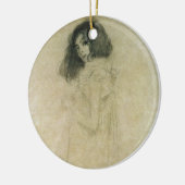 若い女性のポートレート、1896-97年 セラミックオーナメント (左)