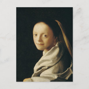 若い女性のポートレート, c.1663-65 ポストカード