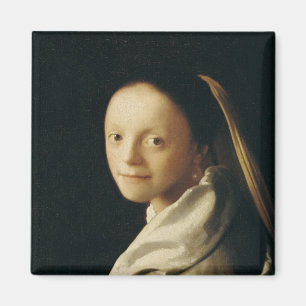 若い女性のポートレート、c.1663-65 マグネット