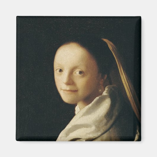 若い女性のポートレート, c.1663-65 マグネット (正面)