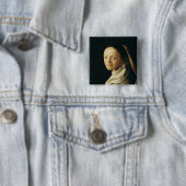 若い女性のポートレート、c.1663-65 缶バッジ (インサイチュ)