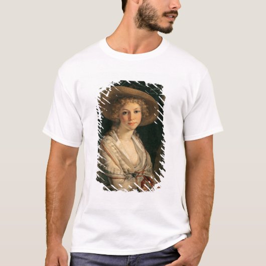 若い女性のポートレート Tシャツ (正面)