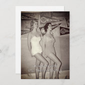 若い女性のレトロな写真のおもしろい美人たち (正面/裏面)