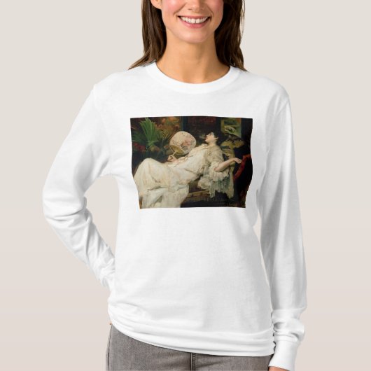 若い女性の喫煙1894年 Tシャツ (正面)