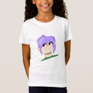 若い女性の漫画 Tシャツ