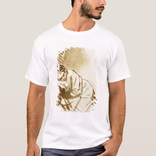 若い女性の睡眠c.1654 tシャツ (正面)