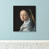 『若い女性の研究』（ジョハネス・フェルメール） キャンバスプリント (インサイチュ (ウッドフロア))