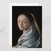 『若い女性の研究』(ジョハネス・フェルメール) サンキューカード (正面/裏面)