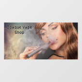 若い女性のVapeビジネス用アクセントをカスタマイズする ウィンドウサイン (シート)