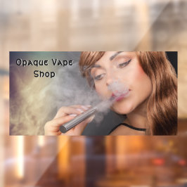 若い女性のVapeビジネス用アクセントをカスタマイズ ウィンドウサイン