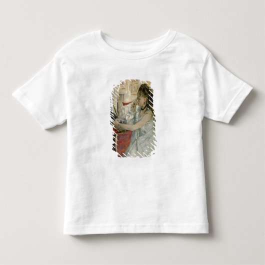 若い女性は彼女の顔, 1877 トドラーTシャツ (正面)