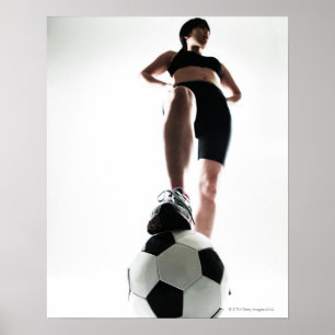若い女性トレーニング,サッカー ポスター