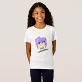 若い女性マンガ Tシャツ (正面フル)