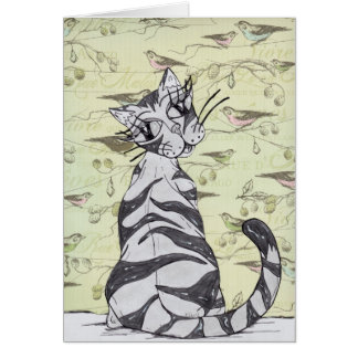 若い女性猫01