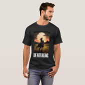 若い女性騎手と馬 夢に向かって騎乗 Tシャツ (正面フル)