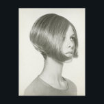 若い女性2 ポストカード<br><div class="desc">若い女性とボブのヘアスタイル、クローズアップ、スタジオのショット | George Marks | AssetID: 80087848</div>