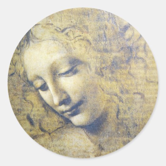 若い女性2 ラウンドシール (正面)