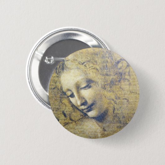 若い女性2 缶バッジ (正面&裏面)