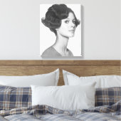 若い女性 キャンバスプリント (インサイチュ (寝室))