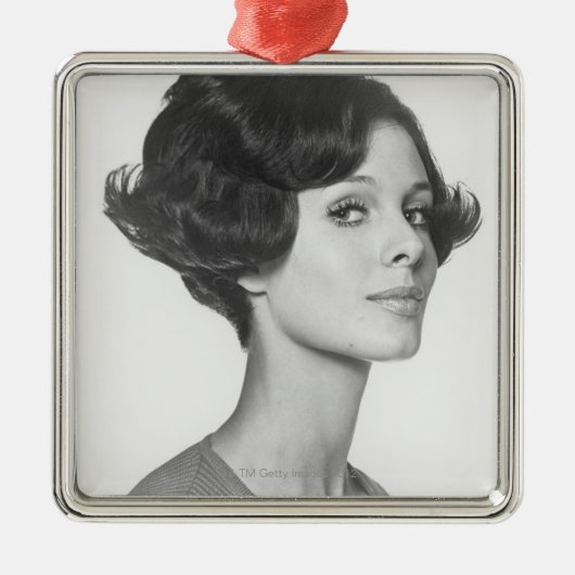 若い女性 メタルオーナメント (正面)