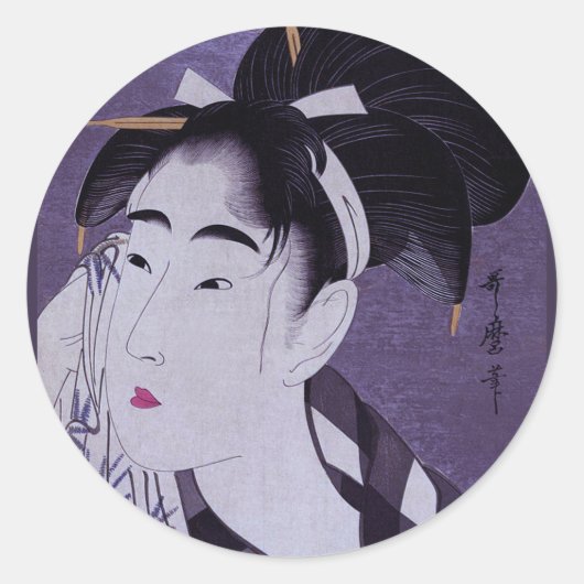 若い女性 ラウンドシール (正面)