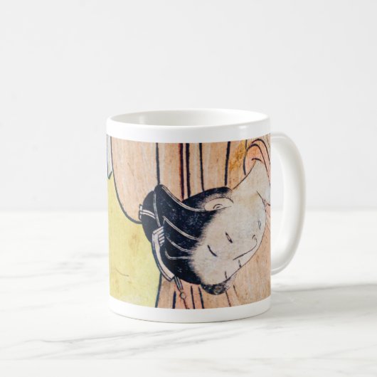 若い女日本のの子のマグ コーヒーマグカップ (正面右)