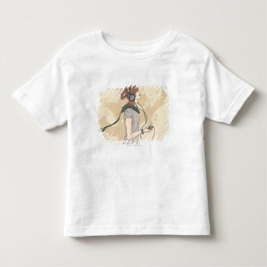 若い女聞の音楽 トドラーTシャツ (正面)