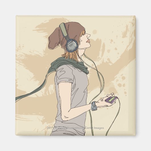 若い女聞の音楽 マグネット (正面)