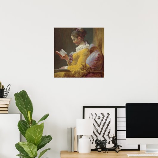 若い女読の子 ポスター (ホームオフィス)