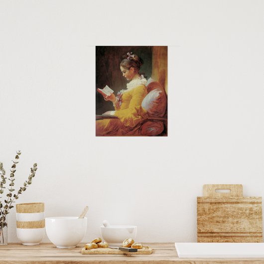 若い女読の子 ポスター (キッチン)