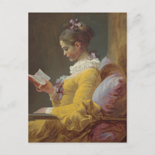 若い女読の子 ポストカード