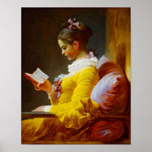 若い女読の子 – 18世紀絵画の ポスター
