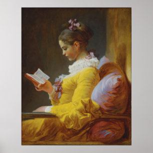 若い女読の子 – Jean-Noore Fragonard ポスター