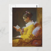 若い女読の子 – Jean-Noore Fragonard ポストカード (正面/裏面)