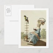 若い女読は念入りなドレスを着ている ポストカード (正面/裏面)